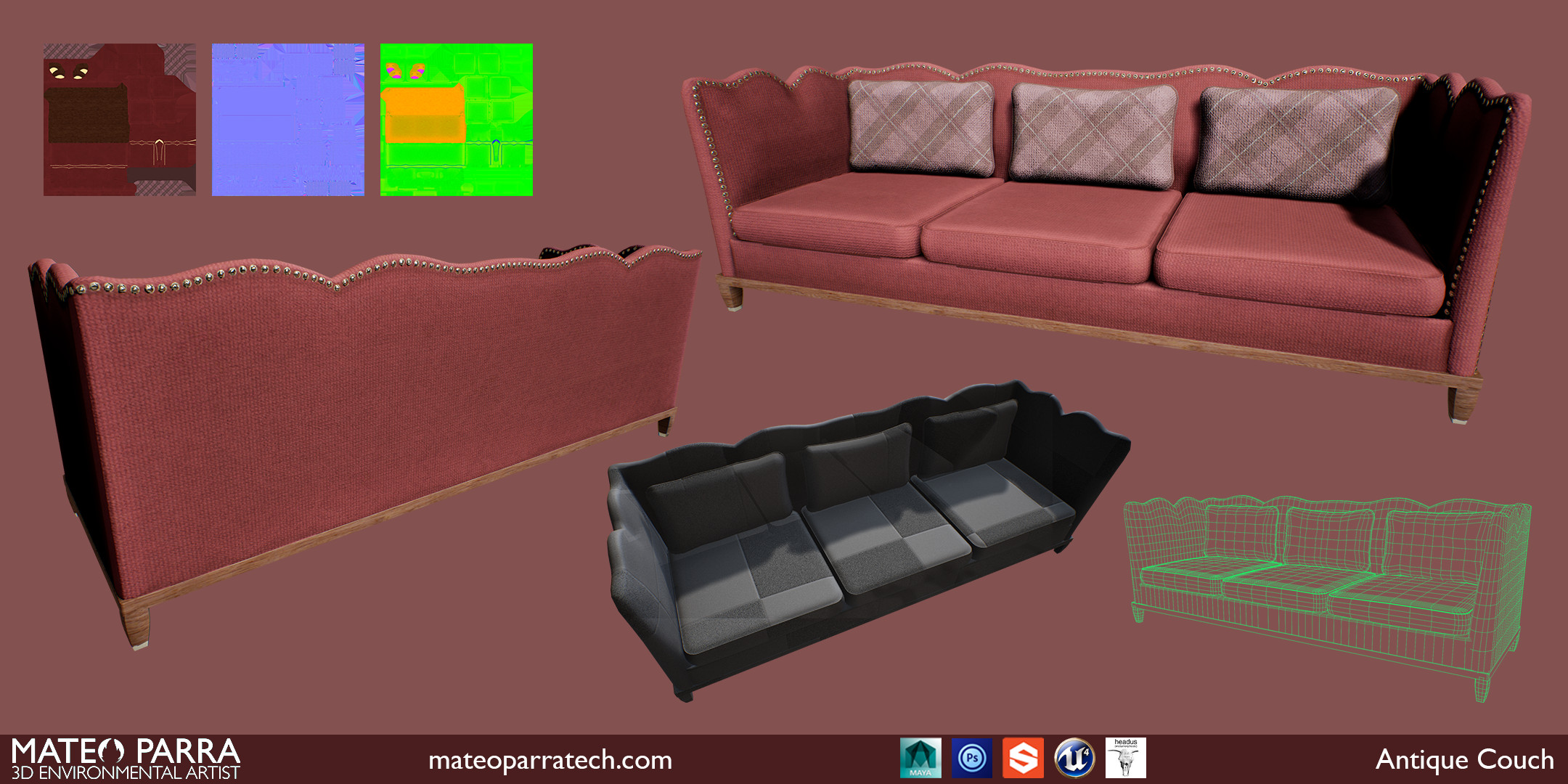 Antique Couch Model Sheet