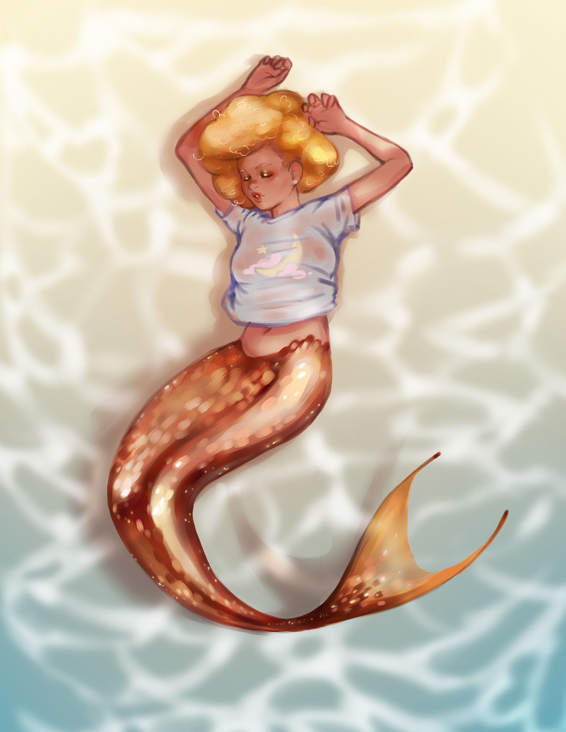 Mermaid sleeping online