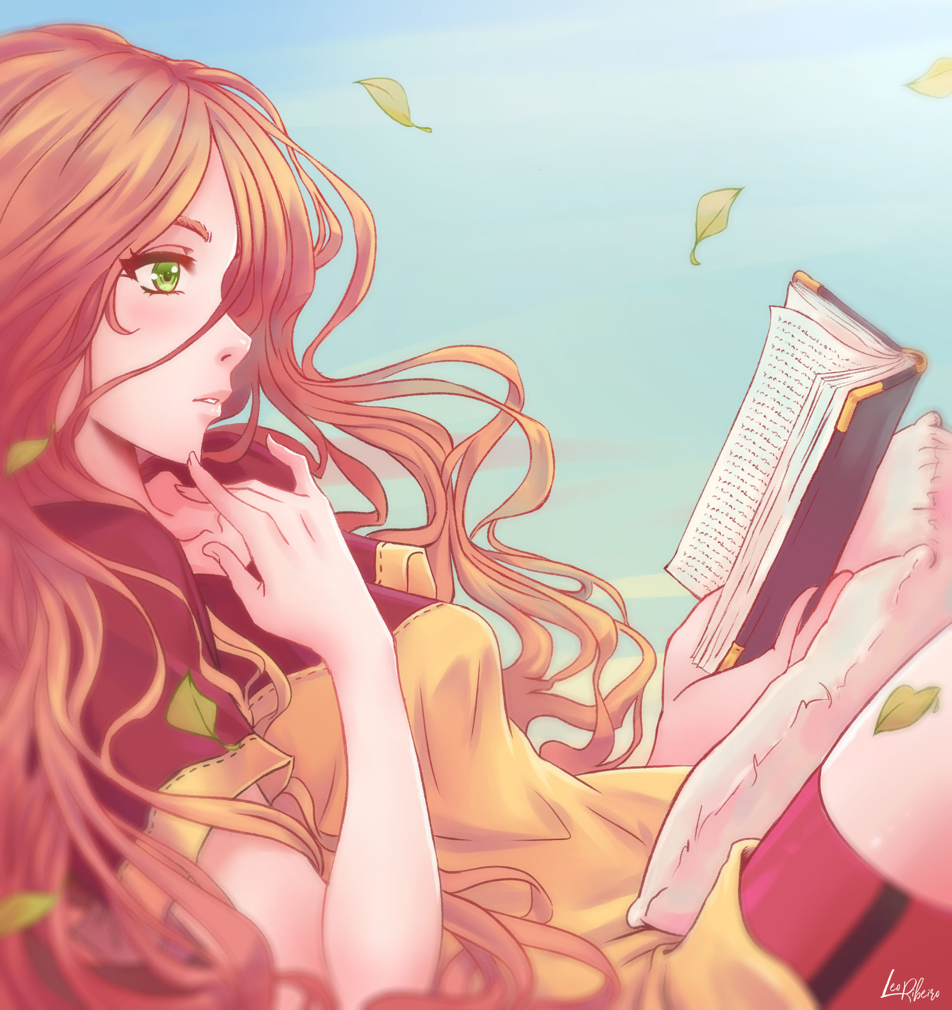 Leofox Art Girl Reading,Aesthetic Relationship Aesthetic Line Art Body