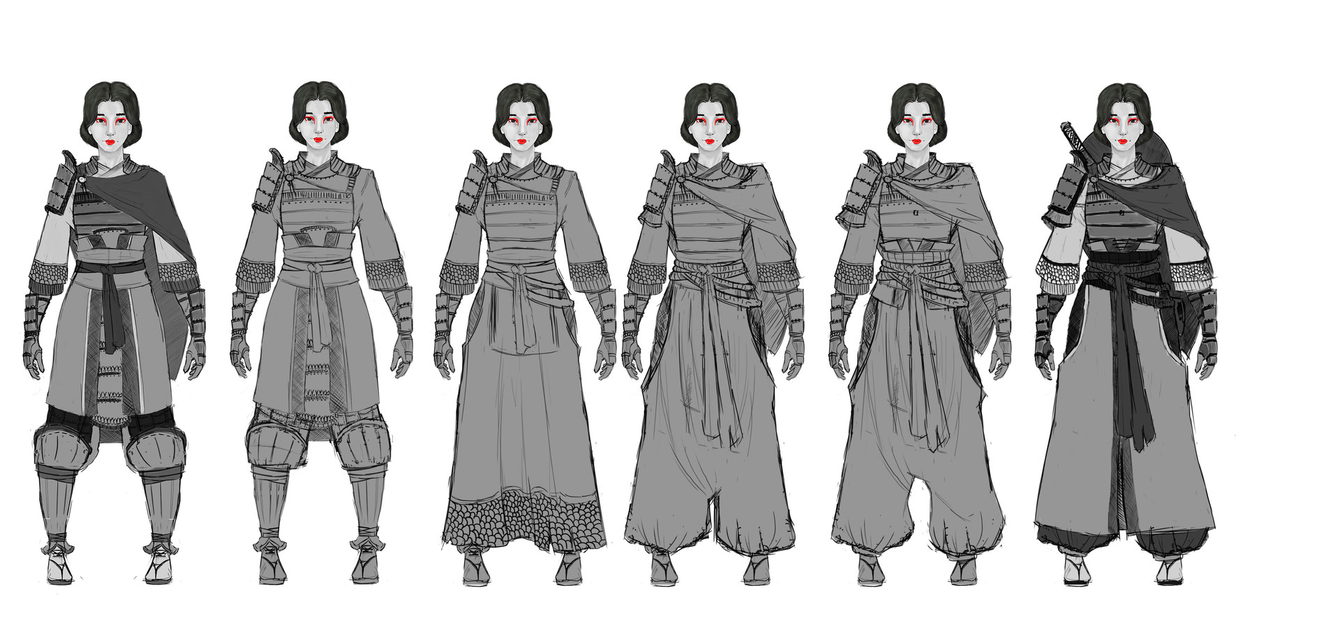 ArtStation Female Samurai Character Development