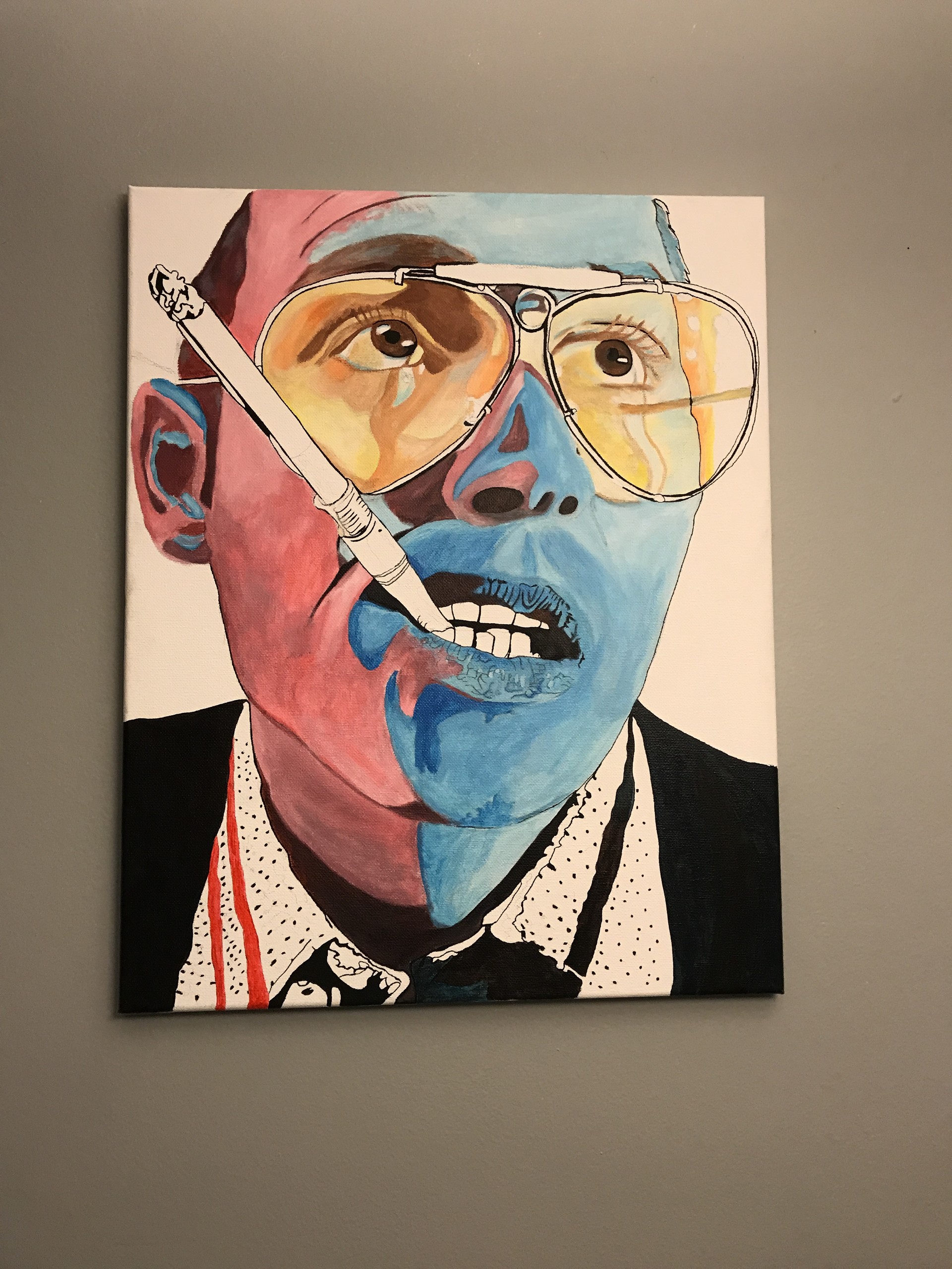 Artstation Hunter S Thompson Fear In Loathing Painting