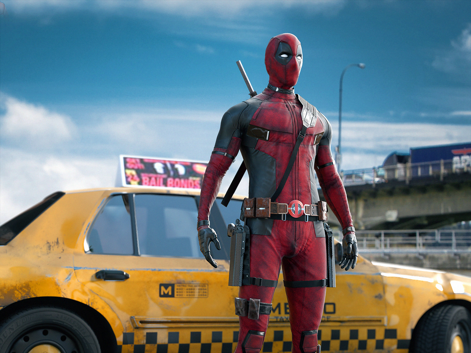 Deadpool With Dopinder's Taxi