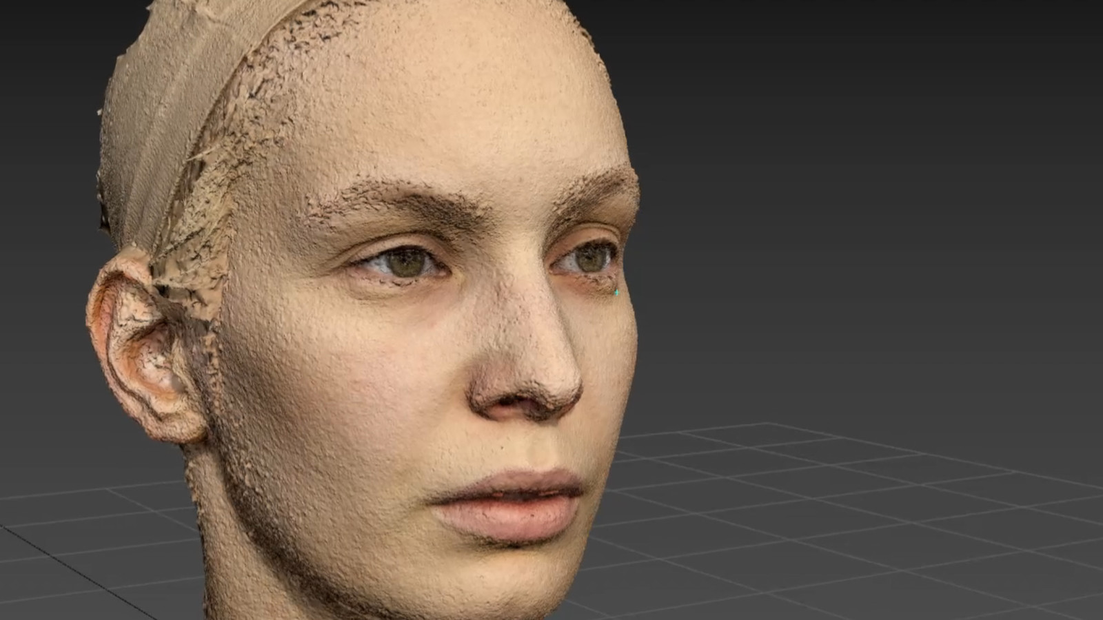 A facial scan of Laura Trapp, one of our talented actors.