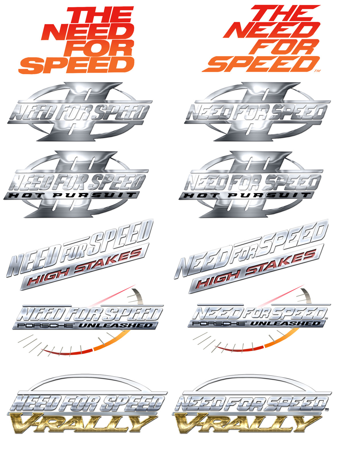 Need for Speed first generation comparison.