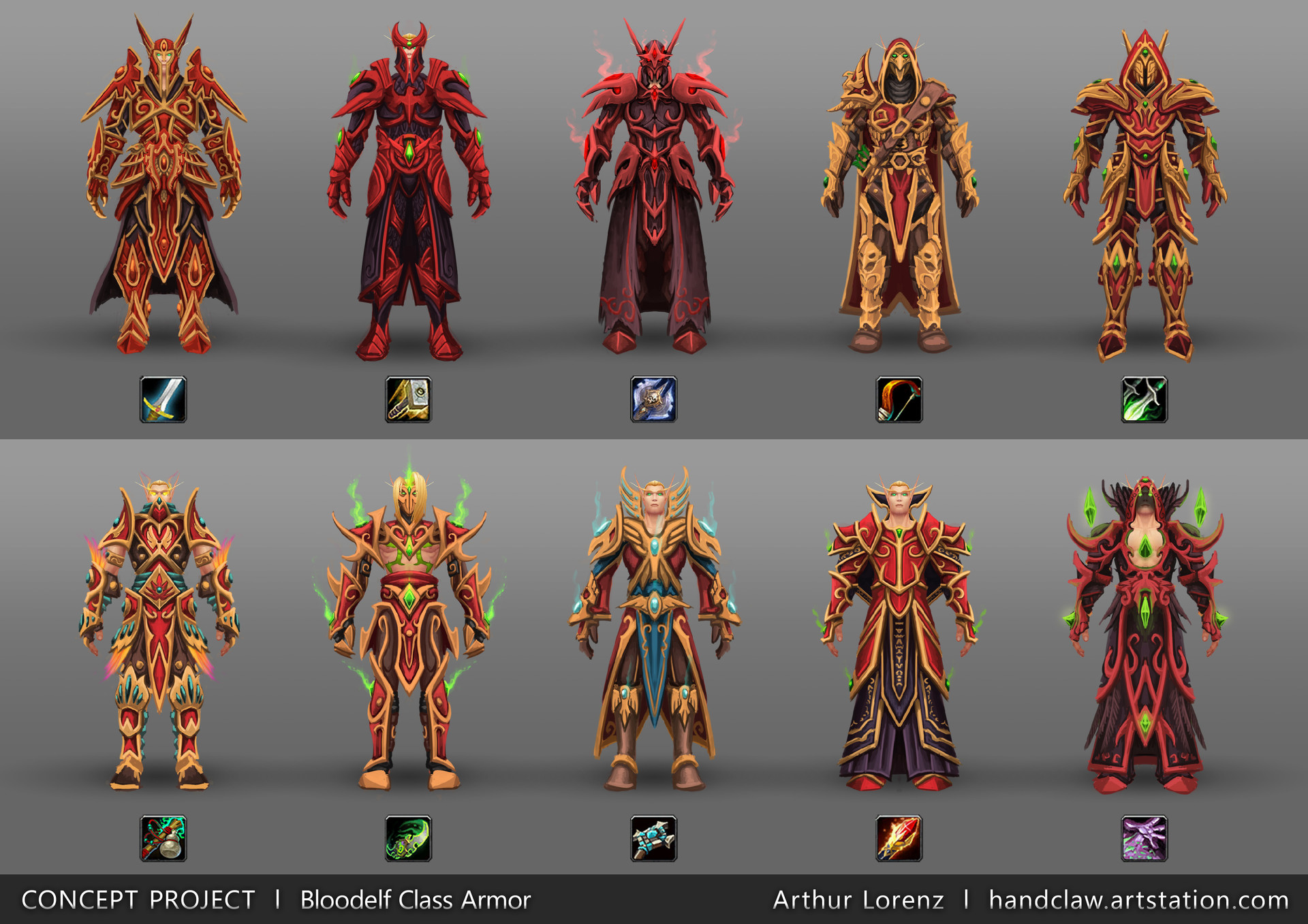 Arthur Lorenz - [Fan Art] World of Warcraft - Racial Class Armor Design