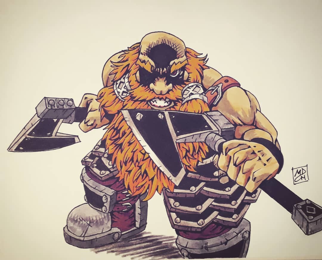24th day's prompt is: "Chop"

Dwarves are natural sprinters! Very dangerous over short distances. Be careful upsetting them.