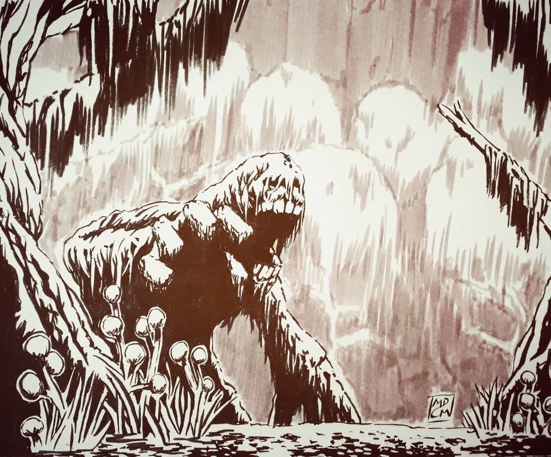 23rd day's prompt is: "Muddy"

They roam the muddy swamps aimlessly. Despite having a neutral behaviour it's better to not bother them.