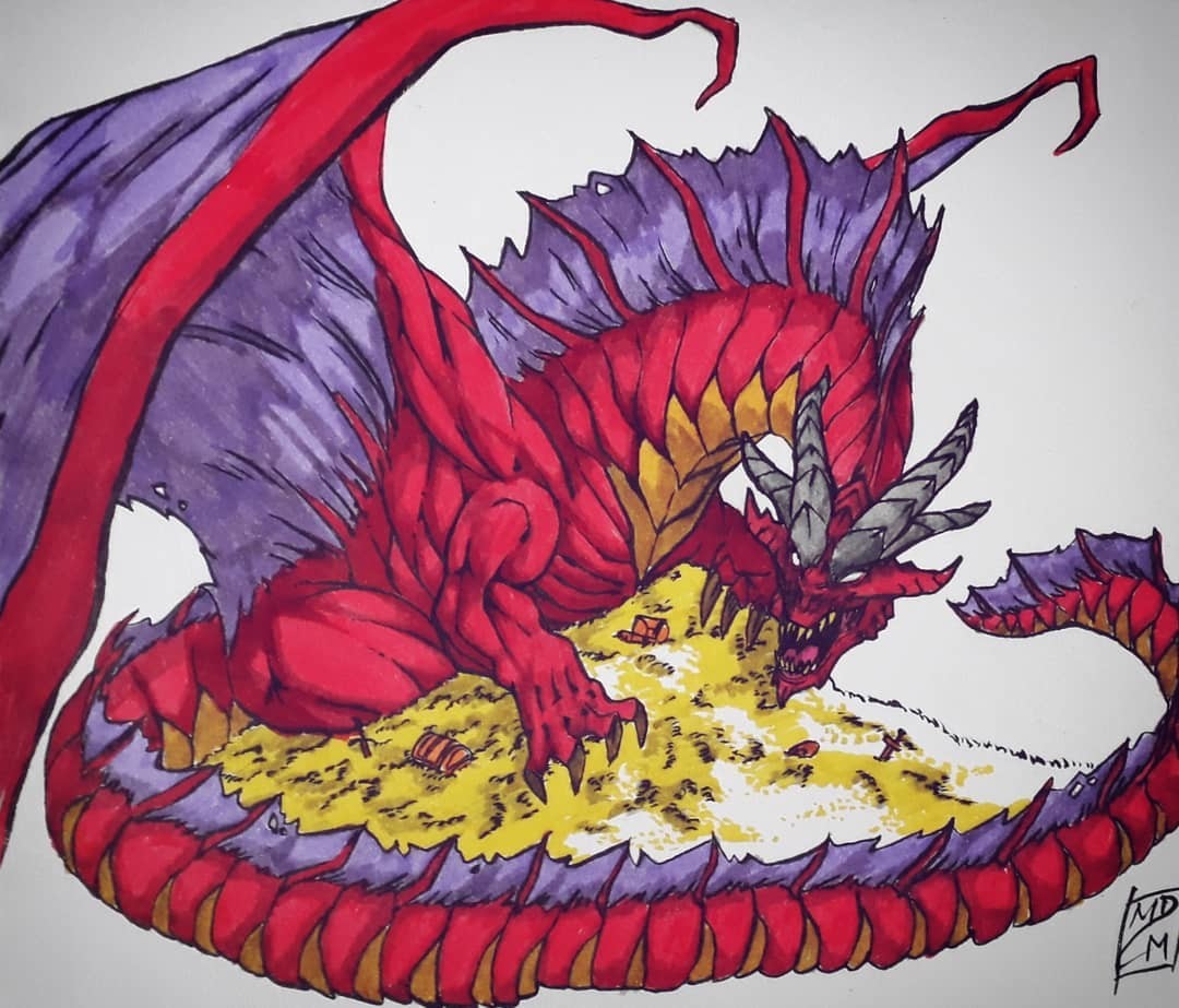 22nd day's prompt is: "Expensive"

Never mess with the treasure of a dragon... They hold expensive and unique items... But they hold death too!
