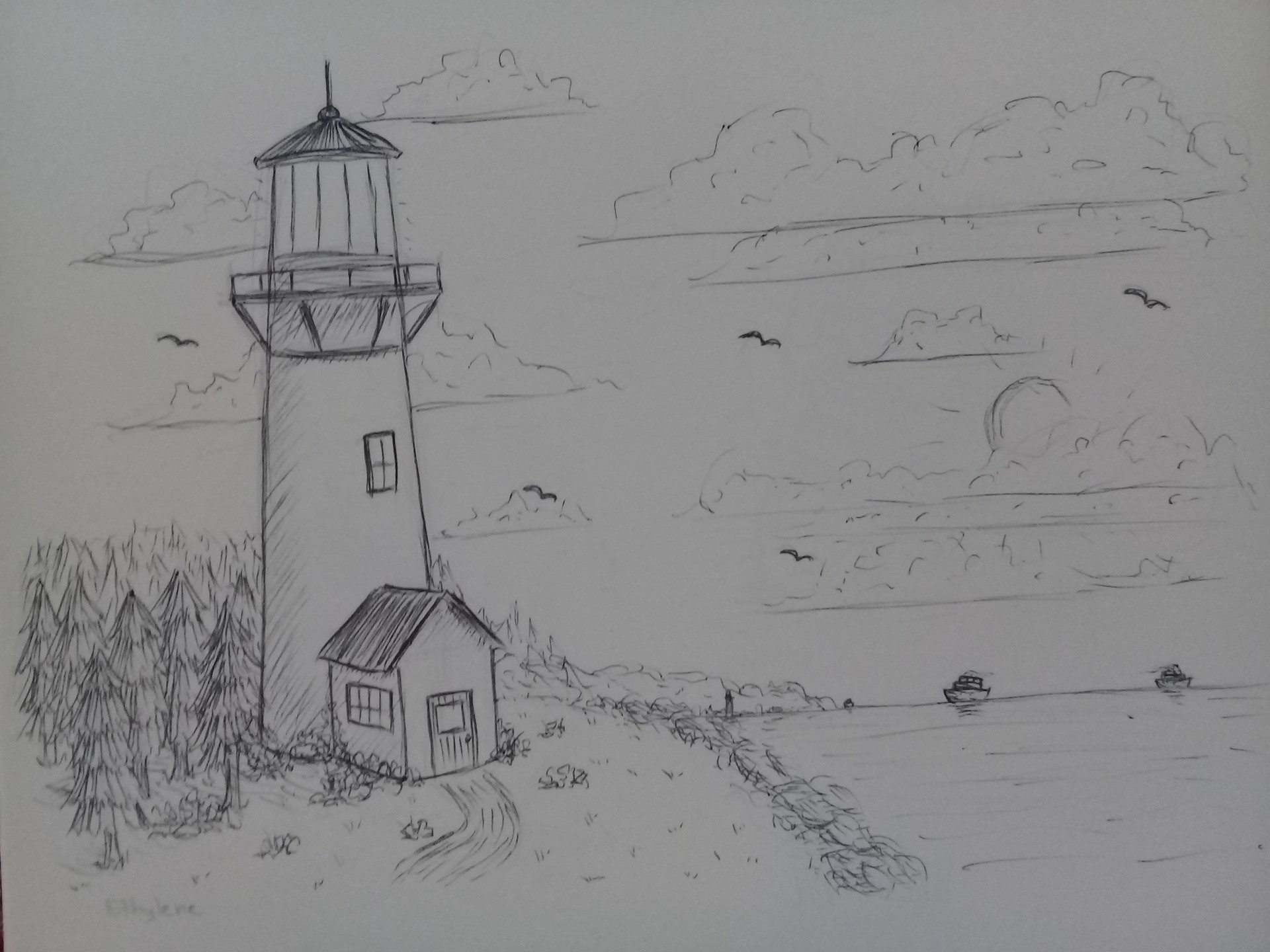 Artstation Lighthouse Scenery Sketch N Moleta I am weak in google sketch up. artstation lighthouse scenery sketch
