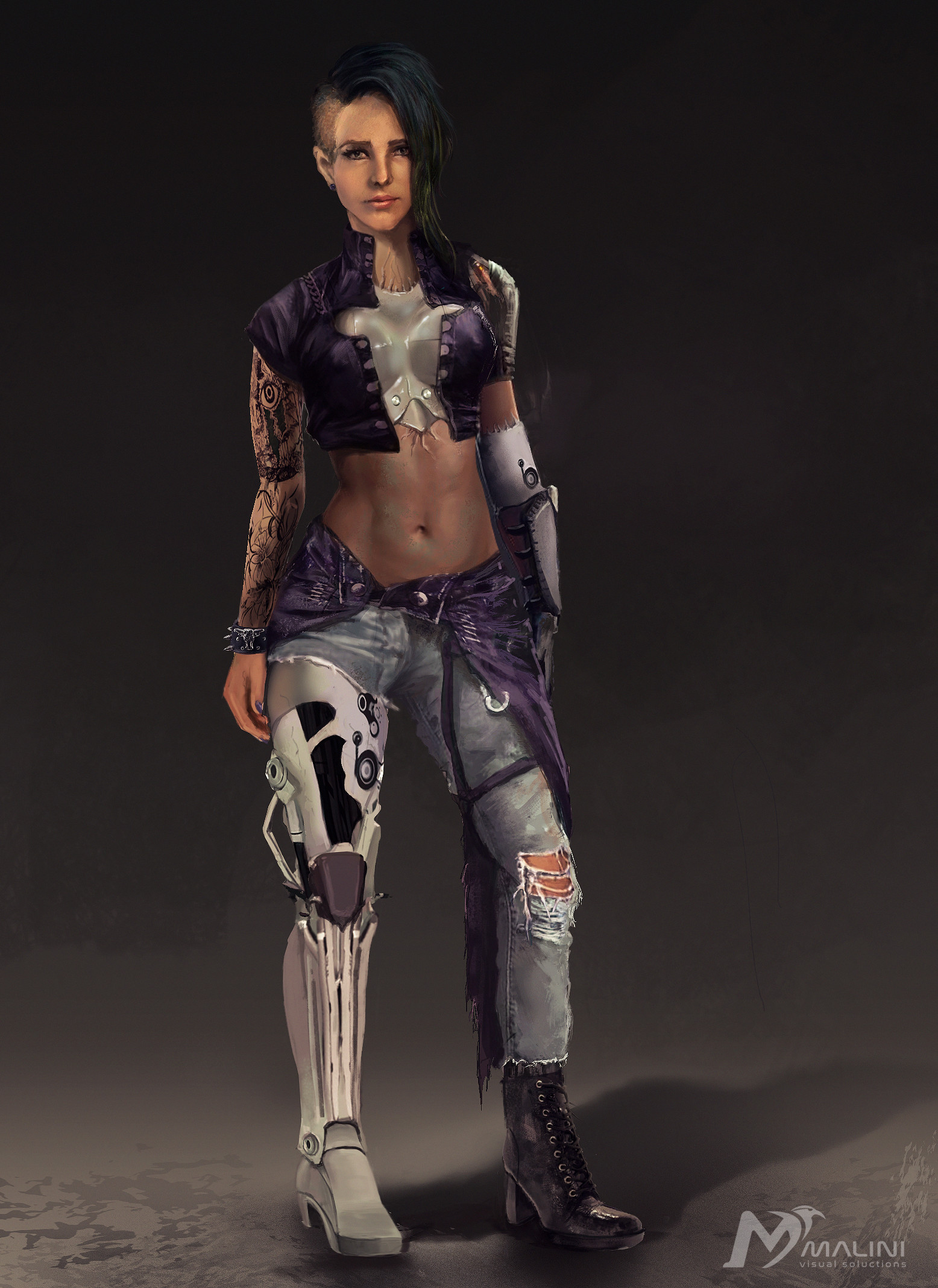 Artstation Cyberpunk Concept Character Felipe Malini