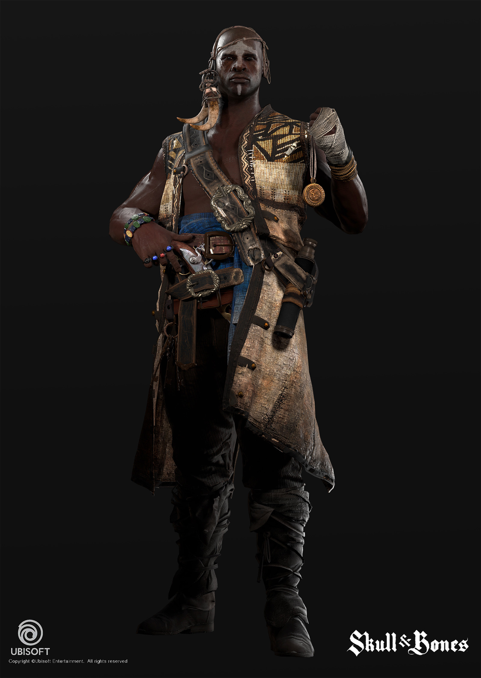 Artstation Skull And Bones Pirate Character Khan Sevenframes