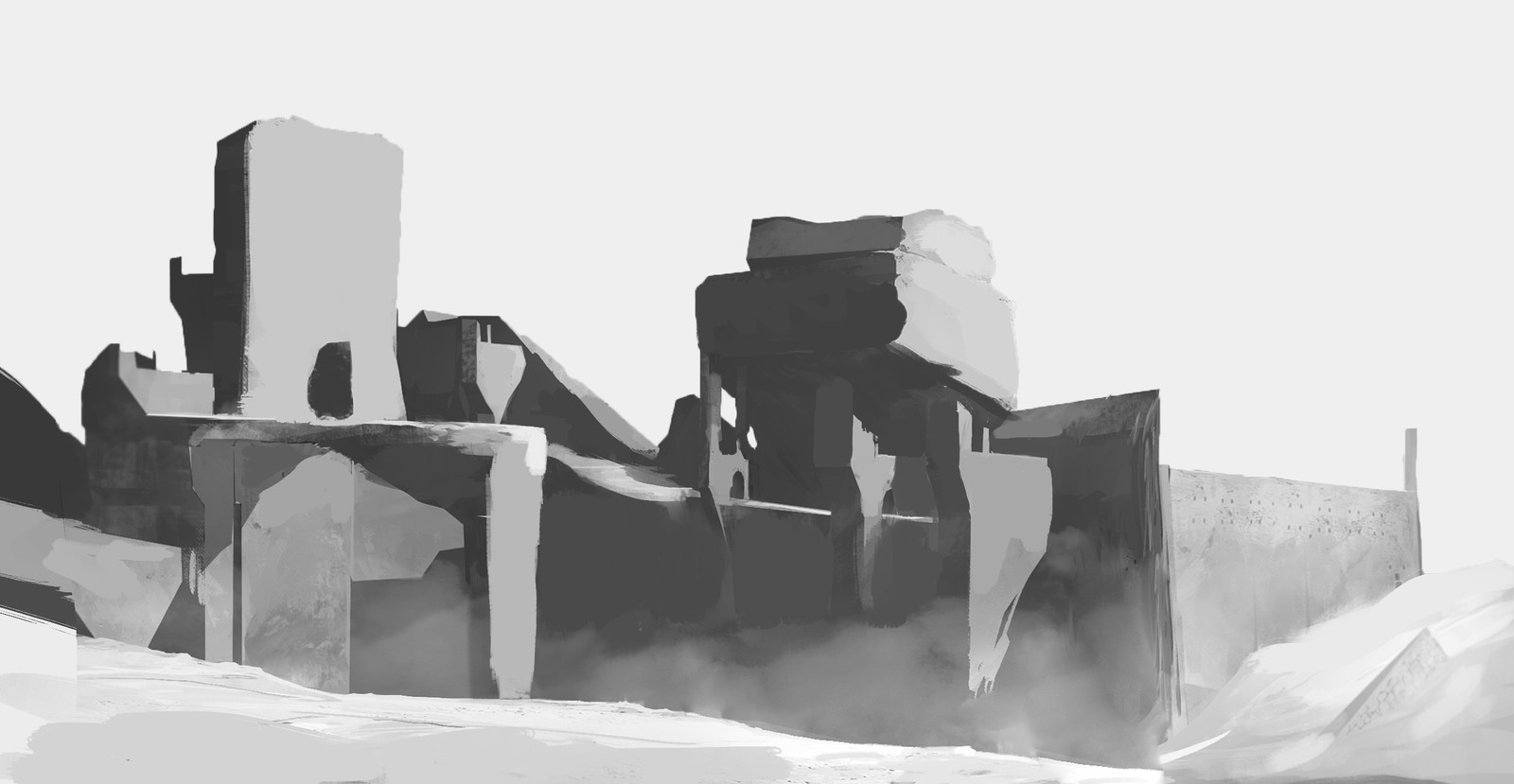 Personal artwork, digitial painting shade of gray