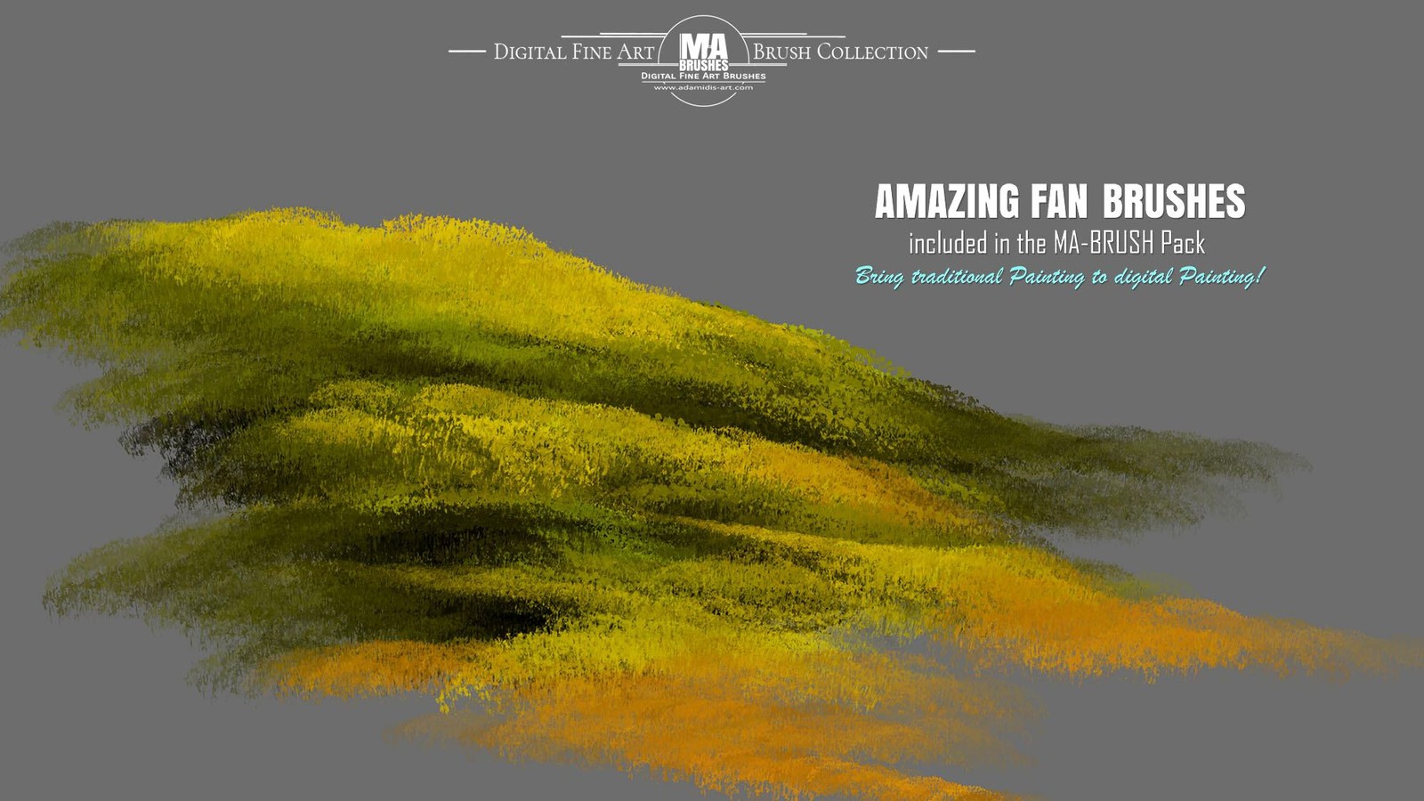 MA-Brushes the perfect combination of traditional Art and digital Art. Here: Fan Brushes 