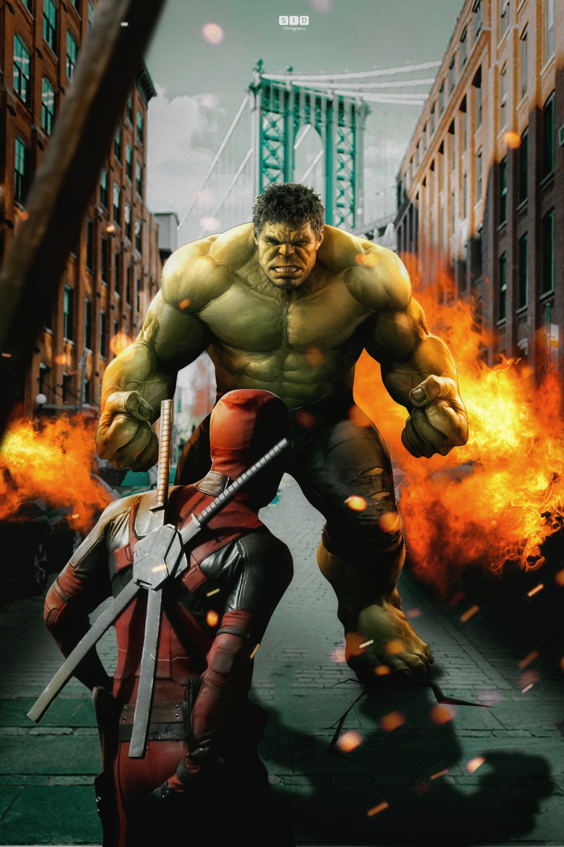 ArtStation - Deadpool vs hulk