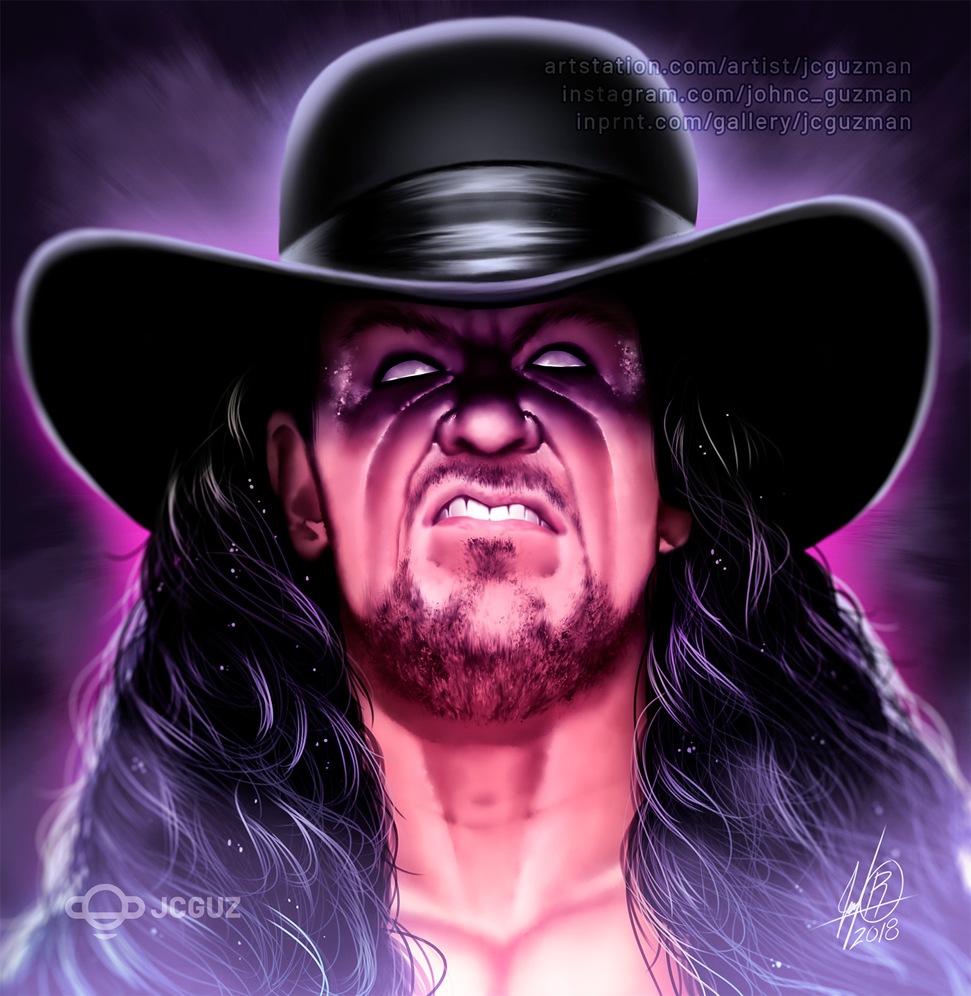 Artstation The Undertaker Portrait Juan Carlos Guzman