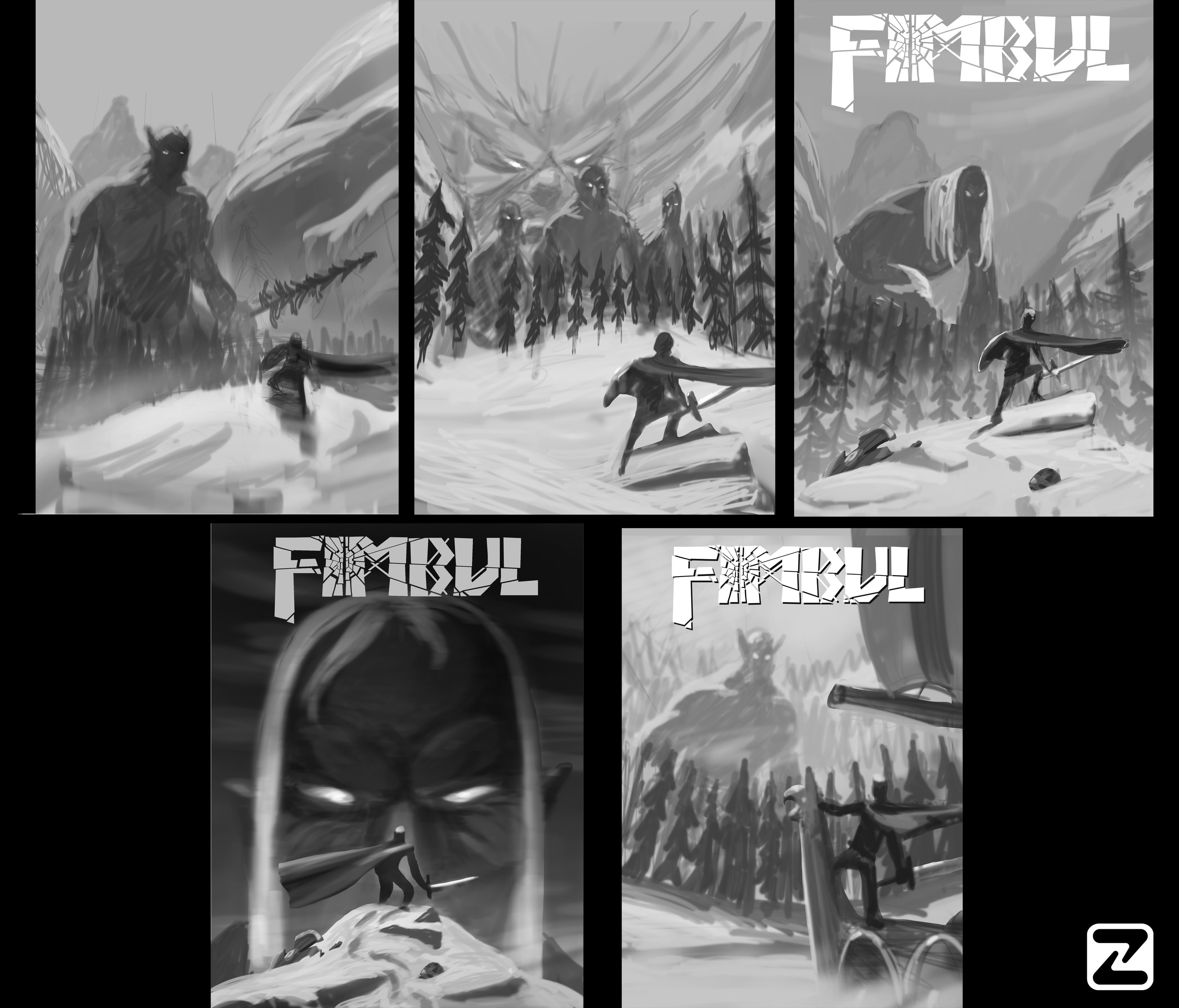 The first quick thumbnails in BW.