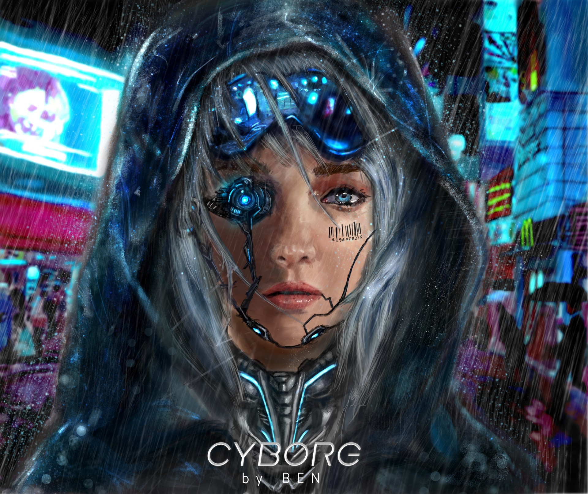 Cyborg Woman Art