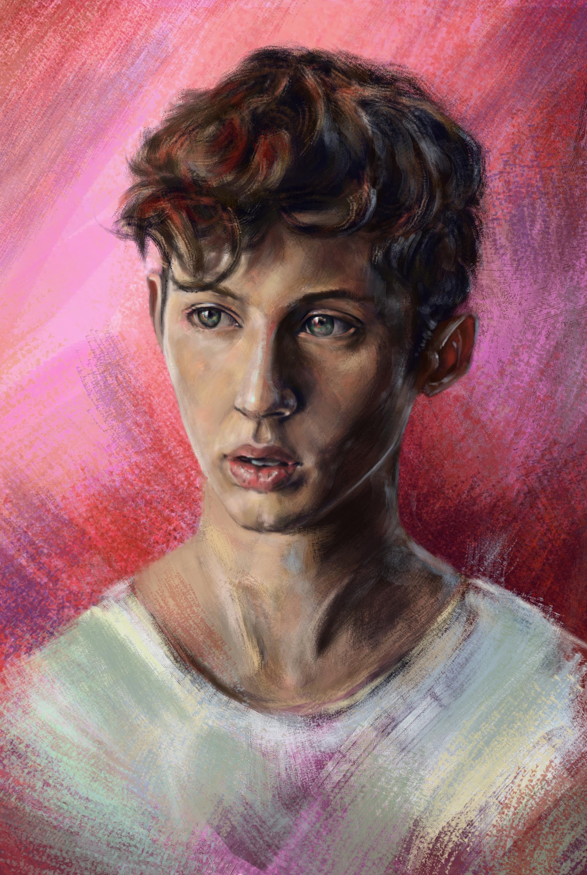 Artstation Troye Sivan Portrait Painting Macberth Koay