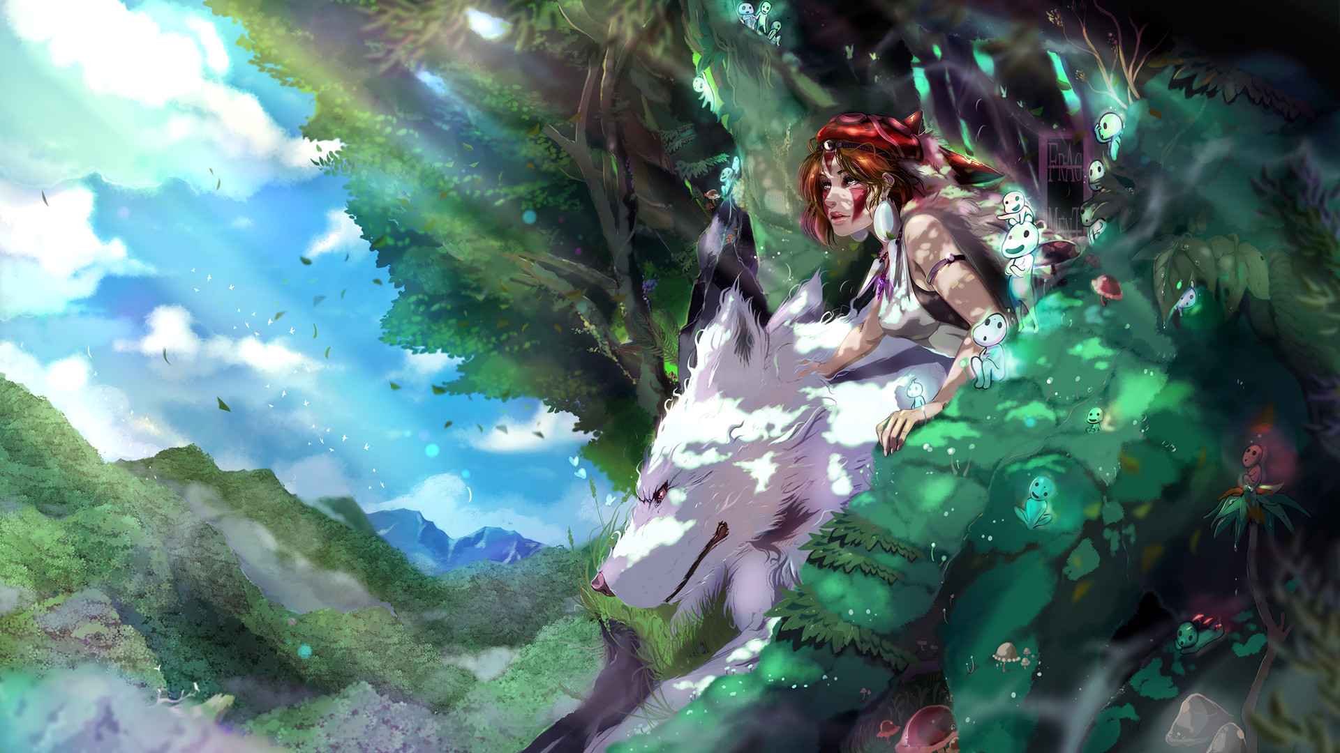 Artstation 魔法公主主題曲 Princess Mononoke Frag Ment