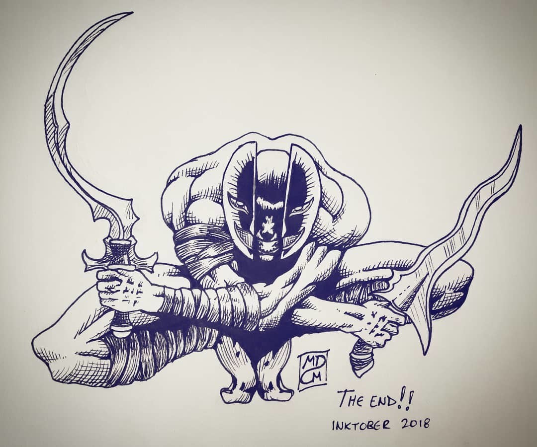 31st day's prompt is: "Sliced"

The 'Sliced Masks' are dangerous foes, they don't roam alone.
