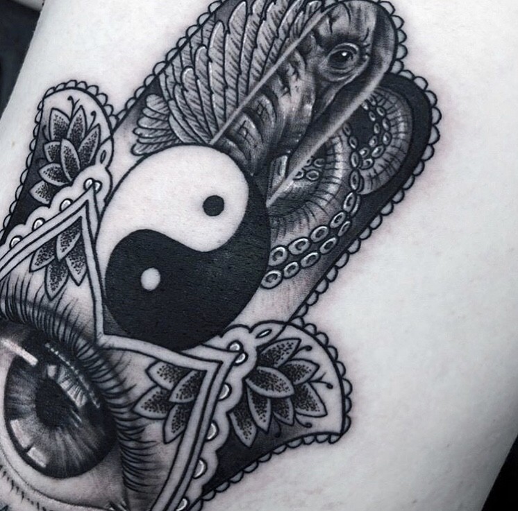 Abby Charlesworth - Hand of Hamsa tattoo design
