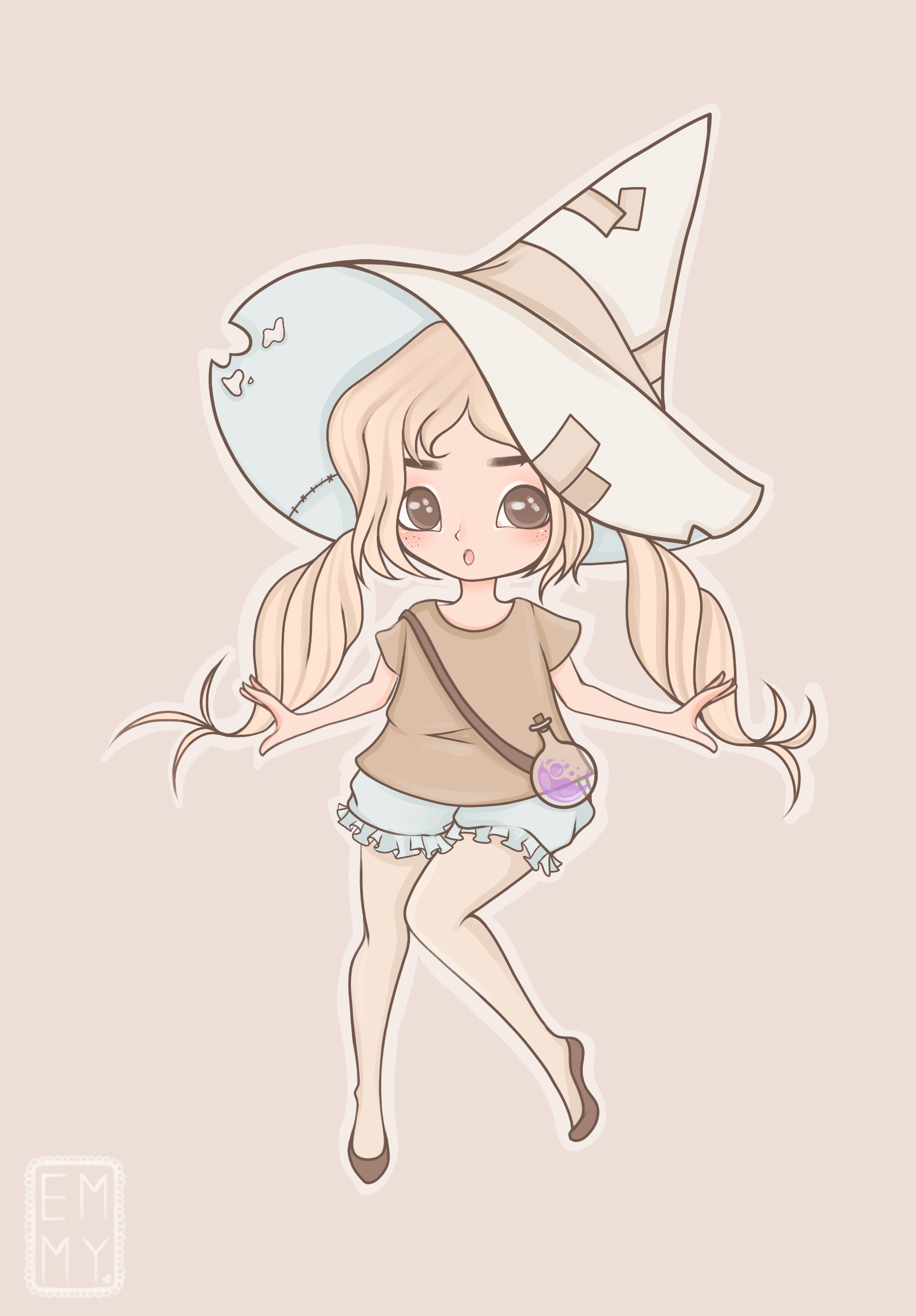 Emily Carr Chibi Witch Girl (this is not her regular outfit, its a random one i. emily carr chibi witch girl