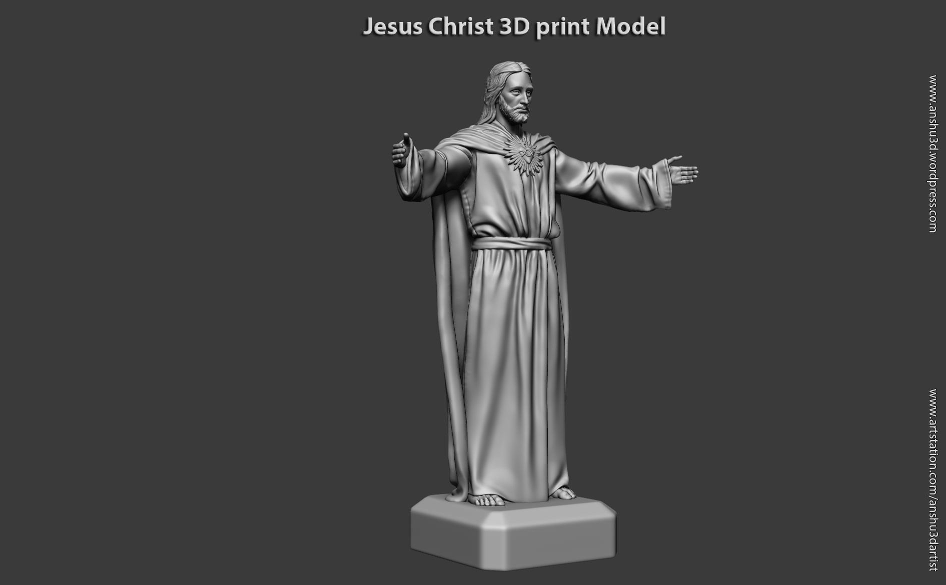 Artstation Jesus Christ Statue Vol3 For 3d Print Anshu Trivedi