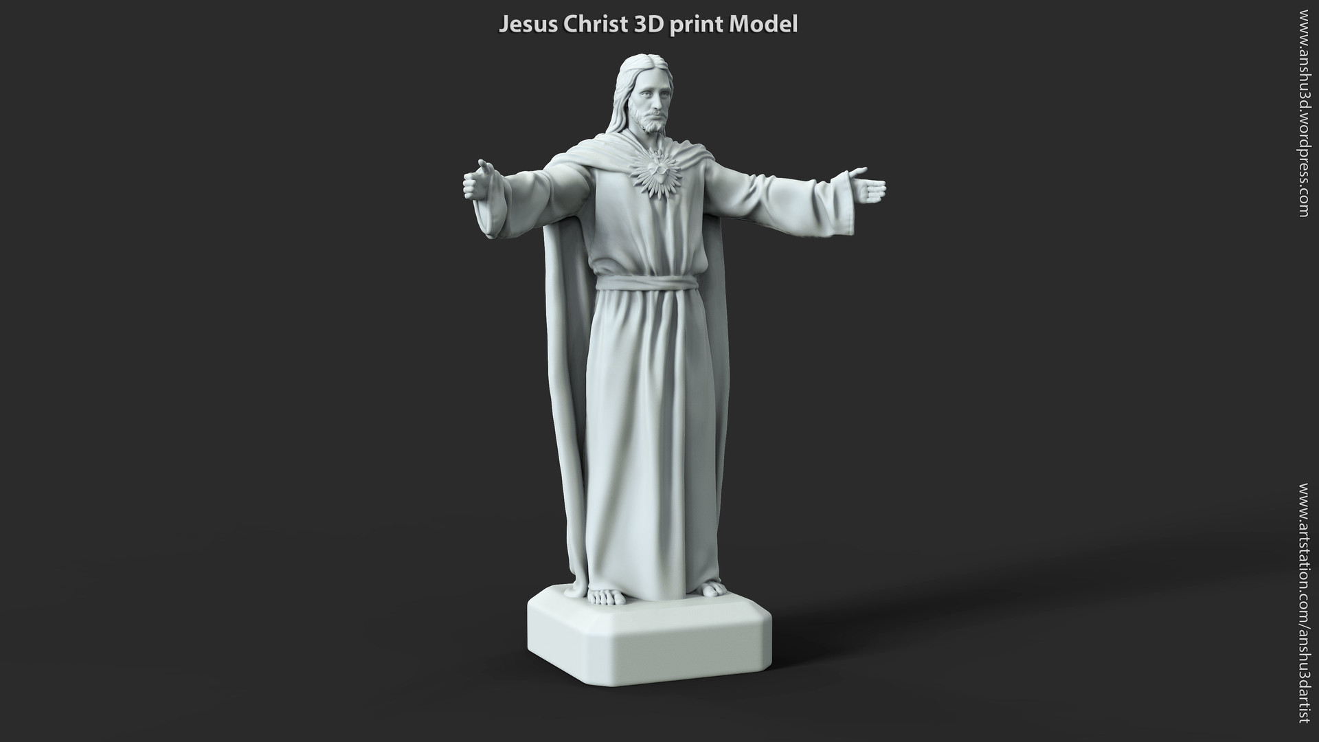 Artstation Jesus Christ Statue Vol3 For 3d Print Anshu Trivedi