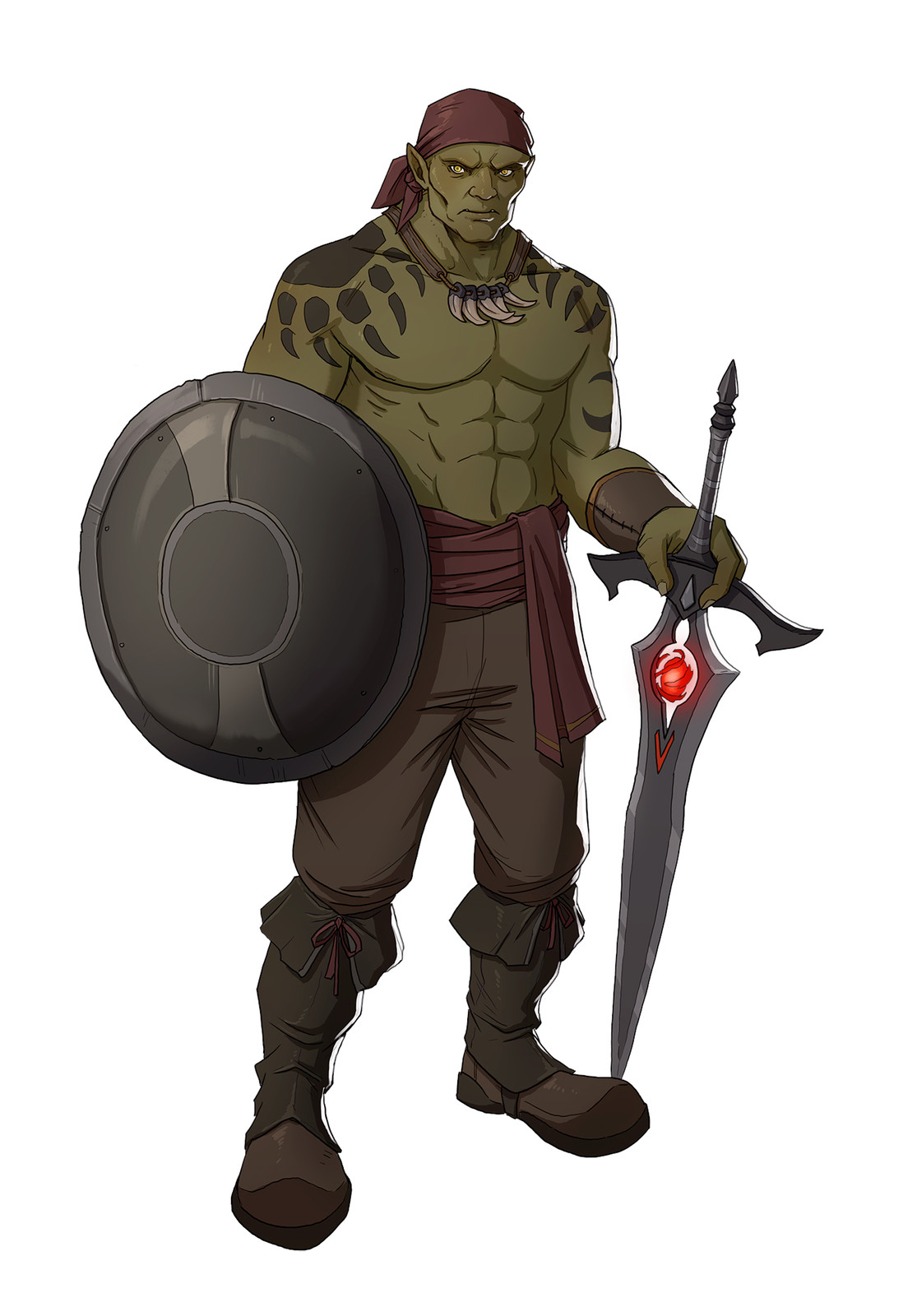 Tusk Bonemasher, Half-Orc Barbarian
