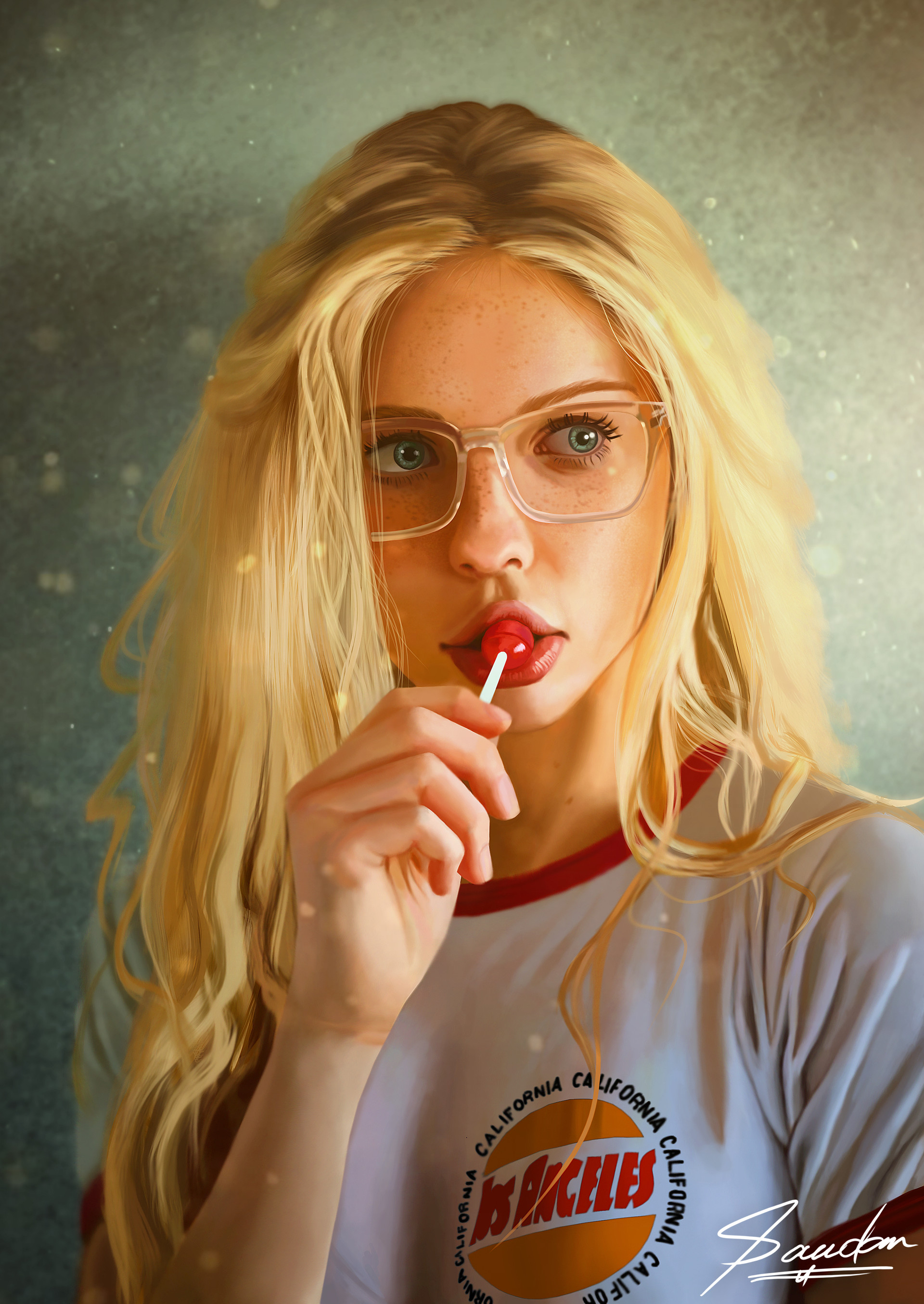 Artstation Girl In Glasses 