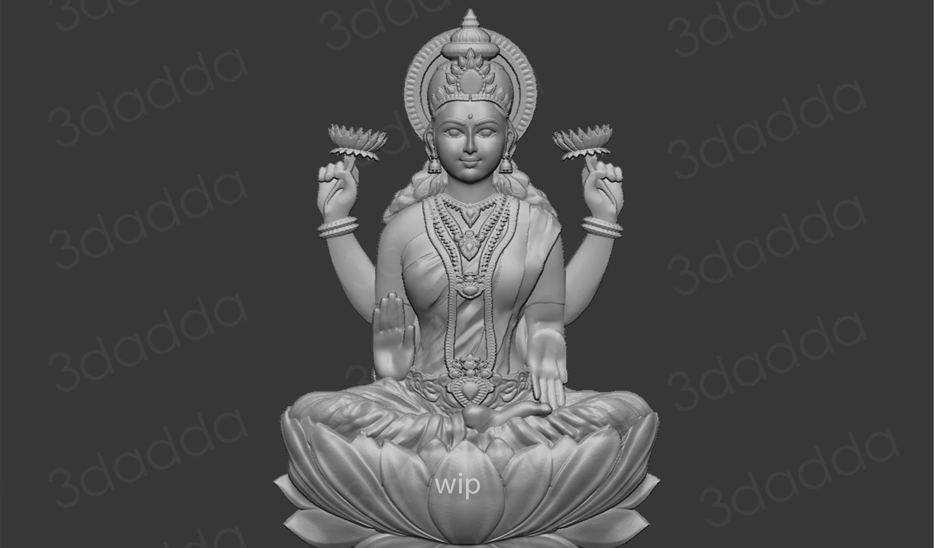 Vicky Kapure Gajalaxmi 2 5d Model For 3d Printing
