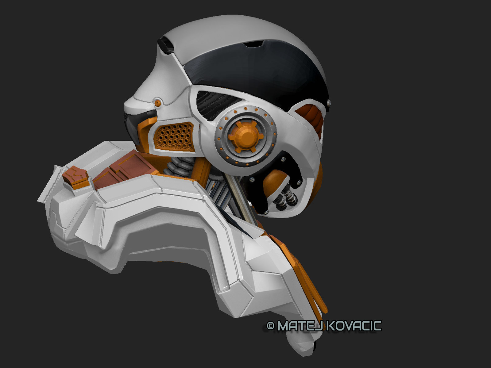 Sci-Fi Helmet RX 51 ZBrush Color