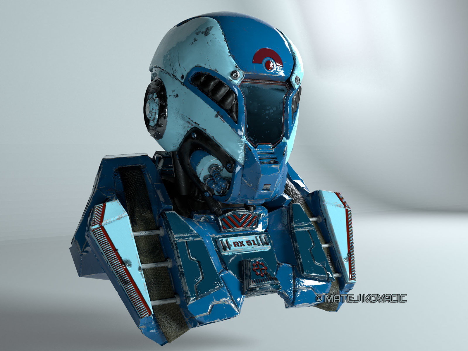 Sci-Fi Helmet RX 51 Cycles Render