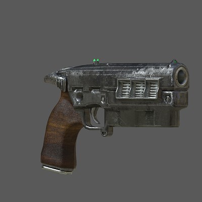 Andrew wilkins gun 12 7mm pistol revamped textures