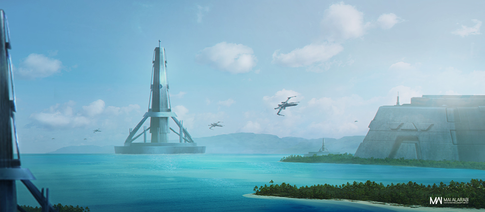Artstation Sci Fi Island Dmp Mai Al Arabi