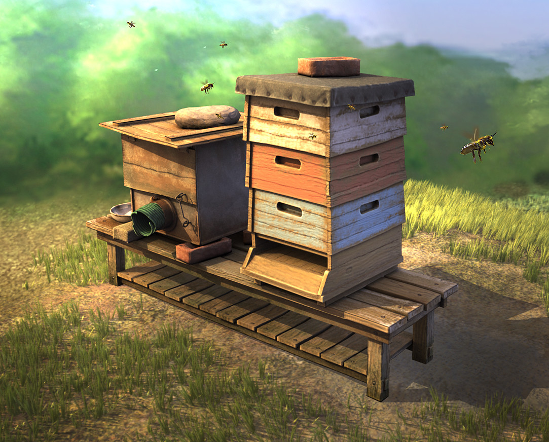 Beware of the angry bees! Photoshop/Softimage/Zbrush