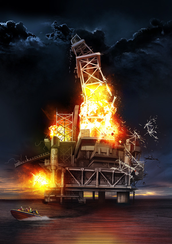 Artstation Oil Rig Explosion Jarkko Kainulainen The most catastrophic danger is an explosion occurring on the rig. oil rig explosion jarkko kainulainen