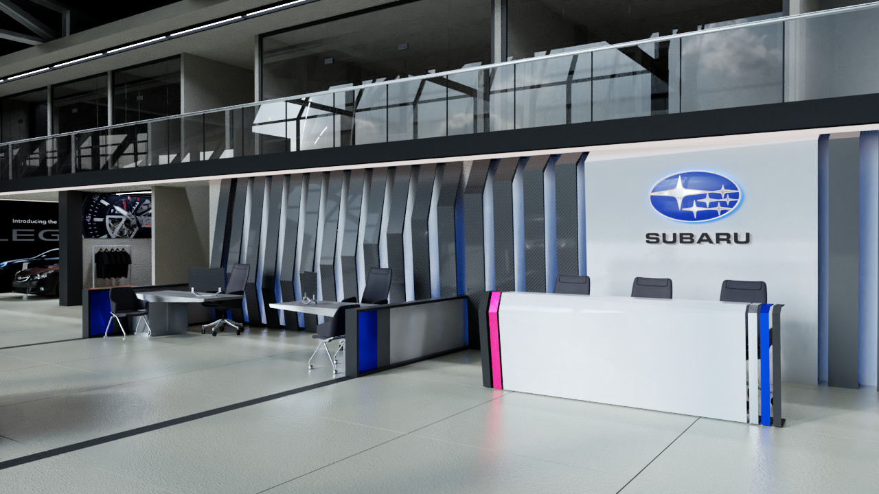 Artstation Interior Design Of Subaru Car Dealer Center Dmitry