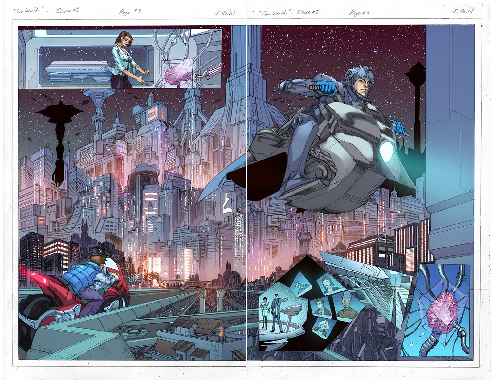 Color Preview - " Two Worlds " Issue 1