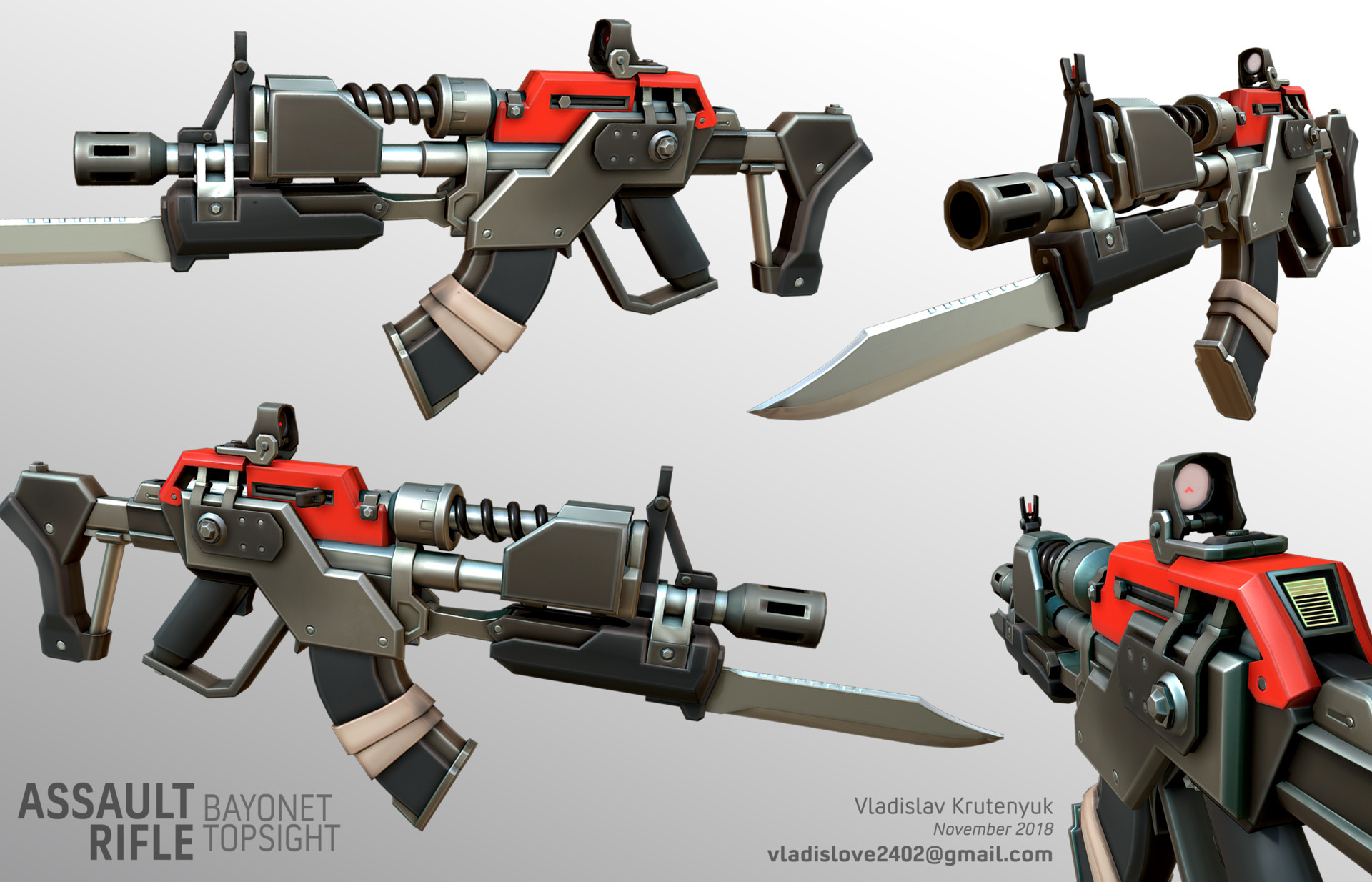 Vlad Krutenyuk - ASSAULT RIFLE - Stylized & Cartoon