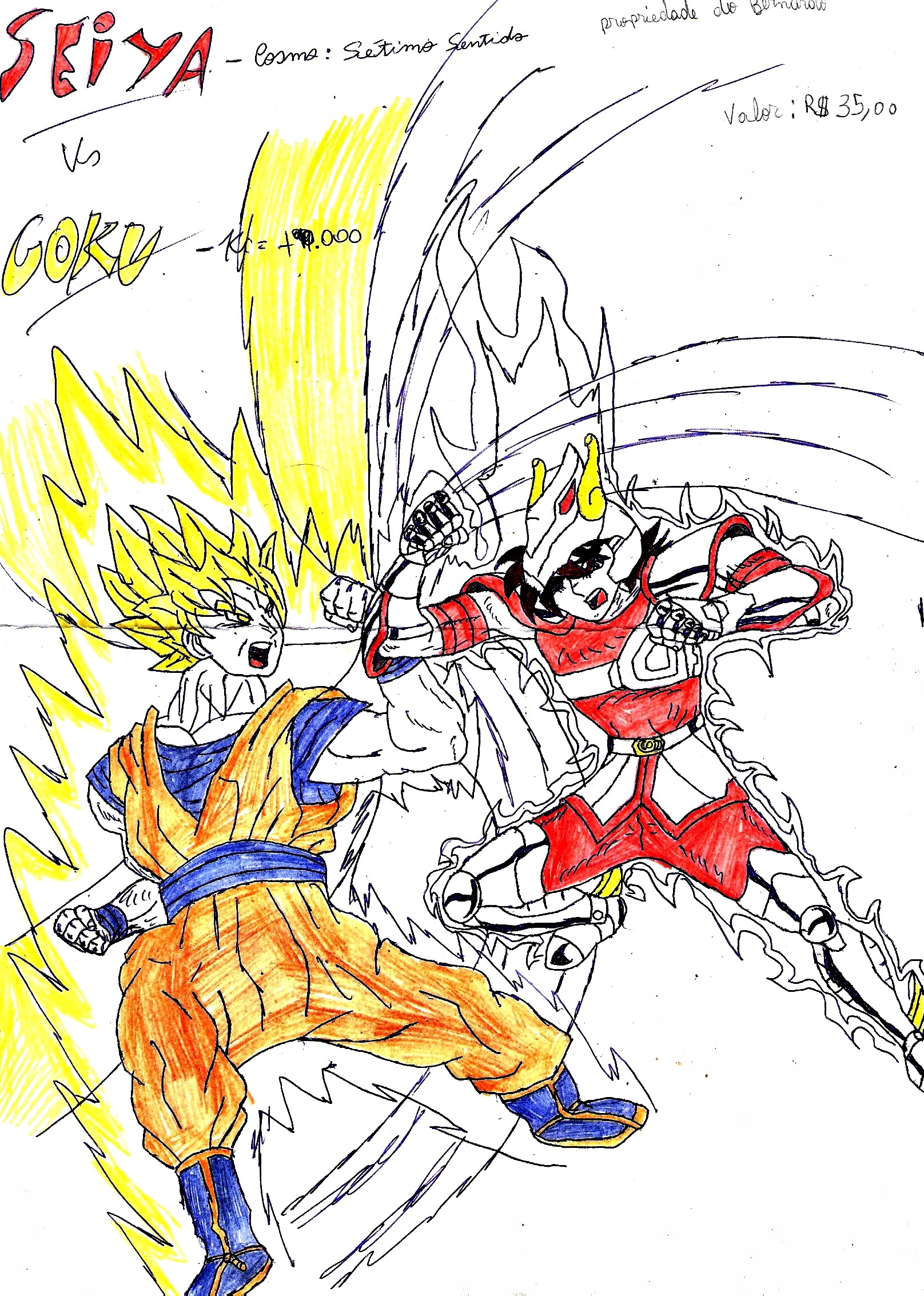 ArtStation - Seiya vs Goku