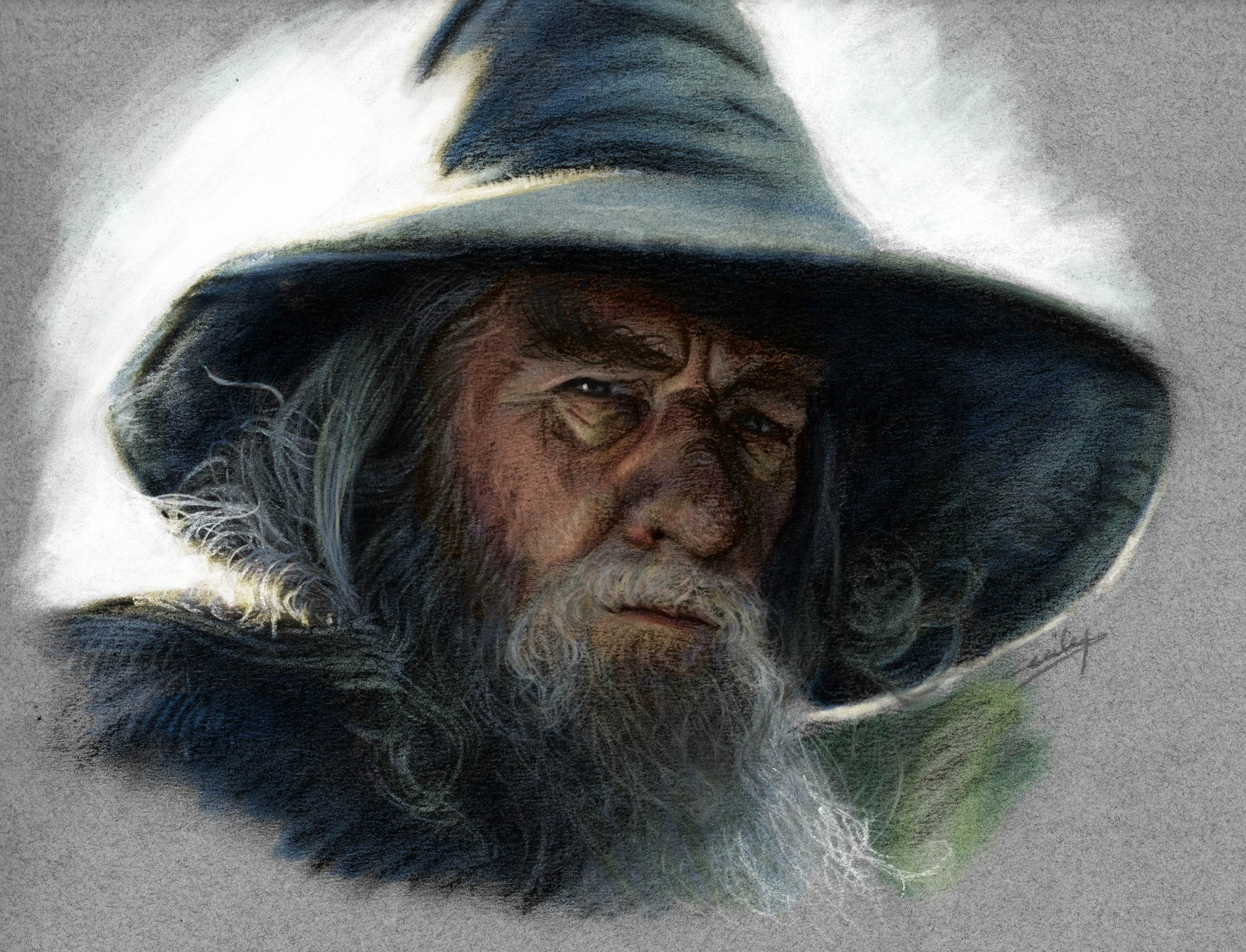 ArtStation - Portrait of Gandalf