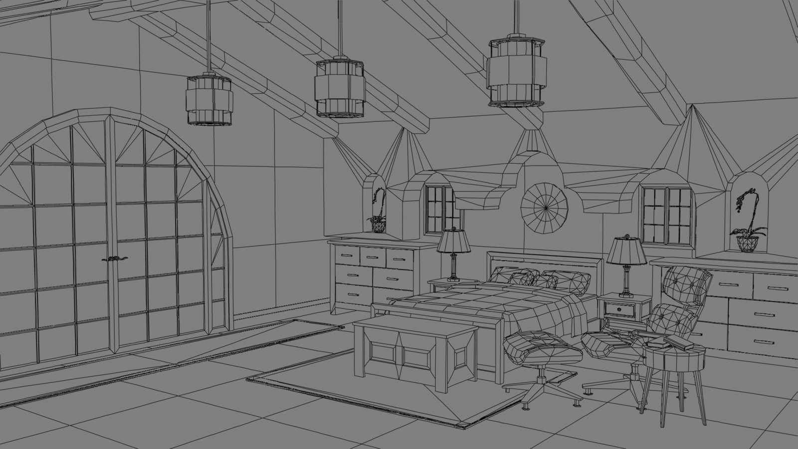 Bedroom Spanish Style Version 2 / Maya 