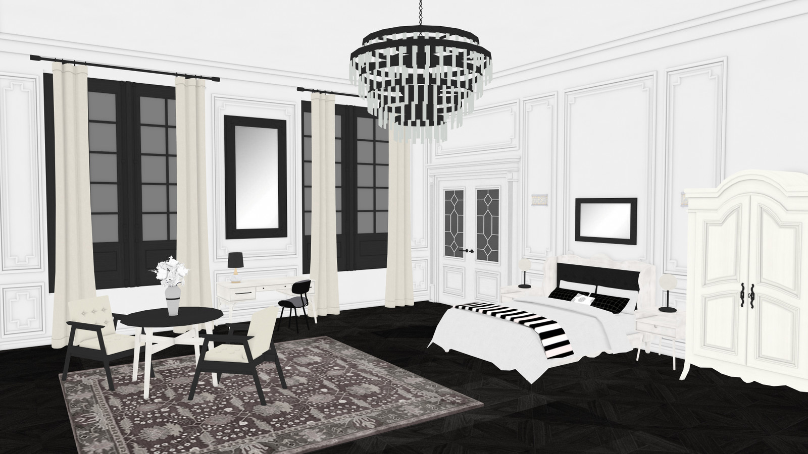 Bedroom Paris Version 2 / Maya 