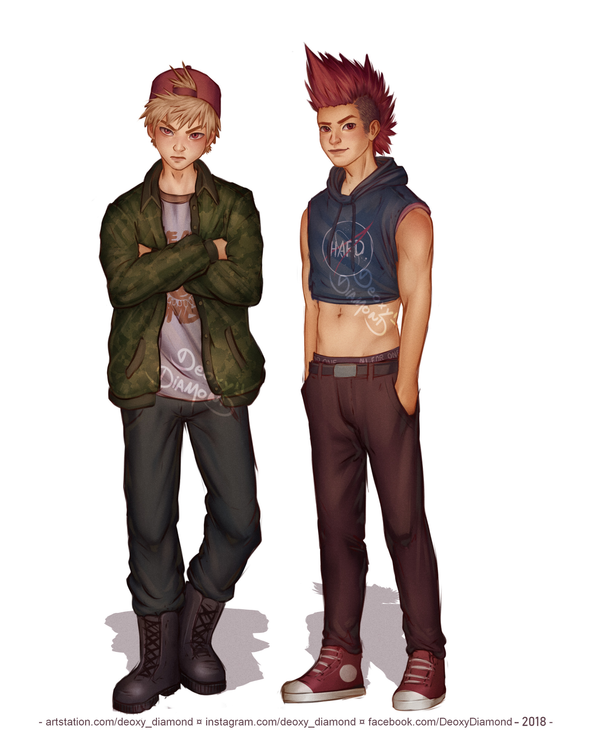 Artstation Boku No Hero Academia Guys Casual Clothes Deoxy Diamond