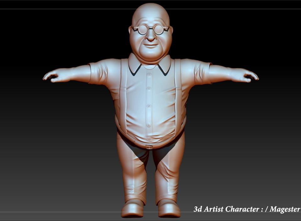 ArtStation - The latest design of a short man on the program ZBRUSH