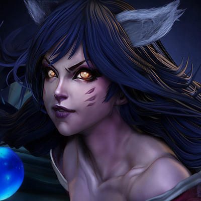 Vahid ahmadi ahri league of legends by vahid ahmadi zbrush bpr render