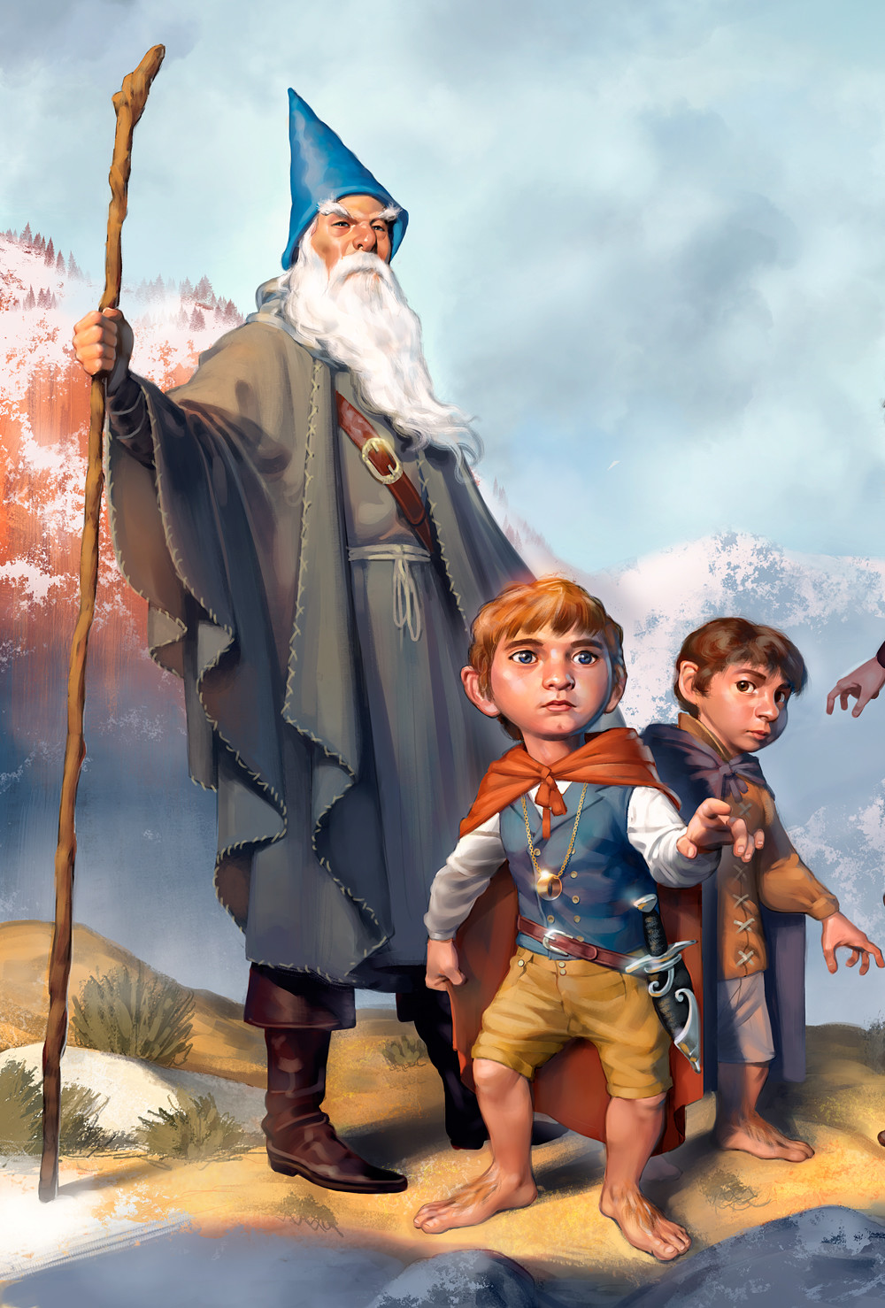 Gandalf, Frodo and Sam