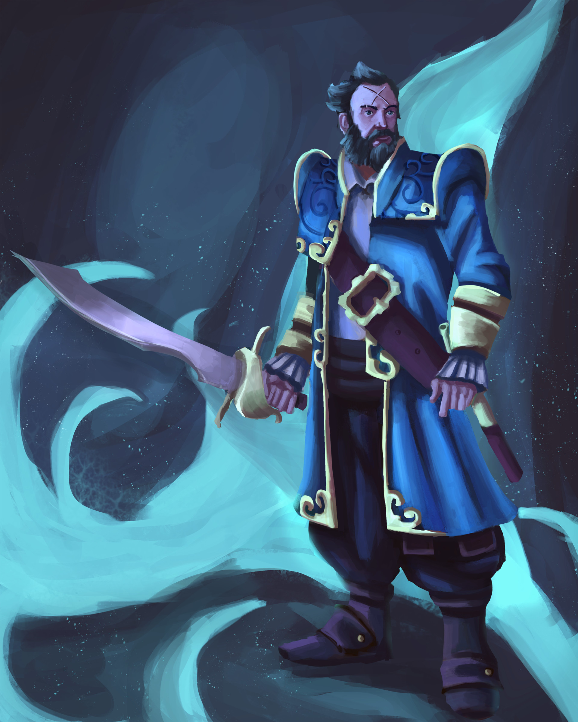 Artstation Kunkka Dota 2 Pedro Miranda