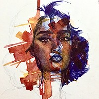 Artstation Sunkissed Realistic Watercolor Portrait Painting